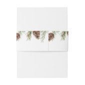 Bandeau De Faire-part Mariage Pinecone d'hiver (Dos Example)