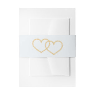 Bandeau De Faire-part Mariage plage Coeurs de sable