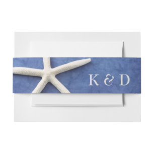 Bandeau De Faire-part Mariage plage personnalisé Poisson étoile blanche