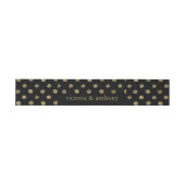 Bandeau De Faire-part Mariage Pois moderne Black & Gold (Plat)