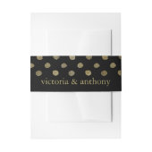Bandeau De Faire-part Mariage Pois moderne Black & Gold (Devant example)