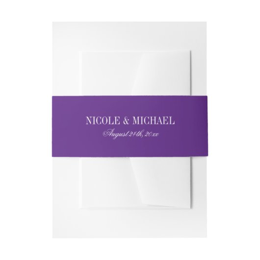 Bandeau De Faire-part Mariage pourpre (Devant example)