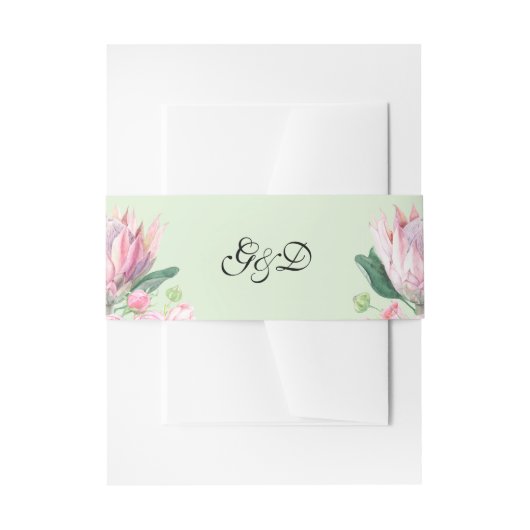 Bandeau De Faire-part Mariage Protea (Devant example)