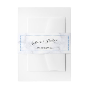 Bandeau De Faire-part Mariage romantique Blue Marble