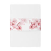 Bandeau De Faire-part Mariage Rose Blanc Fleur de Cerisier (Dos Example)