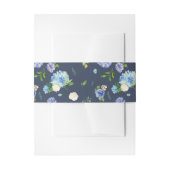Bandeau De Faire-part Mariage Rose Blue Hydrangea et Purple Motif (Devant example)