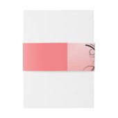 Bandeau De Faire-part Mariage rose charmant (Dos Example)