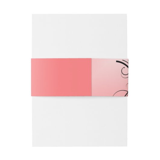 Bandeau De Faire-part Mariage rose charmant (Dos Example)