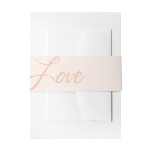 Bandeau De Faire-part Mariage rose d'amour d'or