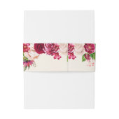 Bandeau De Faire-part Mariage rose de Bourgogne/Crème ID584 (Dos Example)