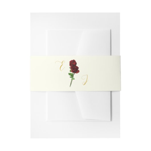 Bandeau De Faire-part Mariage Rose d'or ivoire (Devant example)