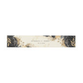 Bandeau De Faire-part Mariage Rose d'or noir Aquarelle (Plat)