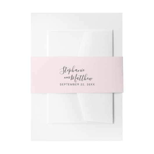 Bandeau De Faire-part Mariage rose élégant (Devant example)