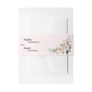 Bandeau De Faire-part Mariage Rose Floral Rose