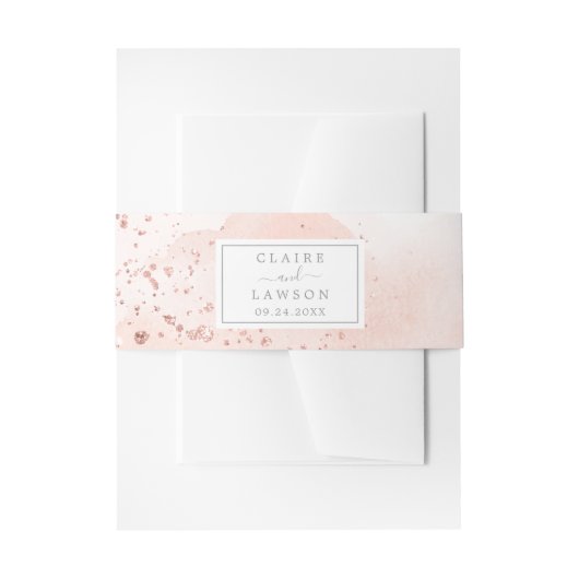 Bandeau De Faire-part Mariage rose Gold (Devant example)