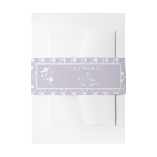 Bandeau De Faire-part Mariage Rose Lavender (Devant example)
