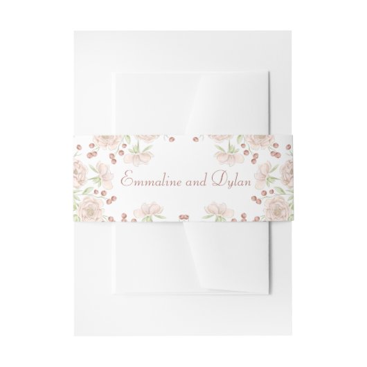 Bandeau De Faire-part Mariage Rose Pâle (Devant example)
