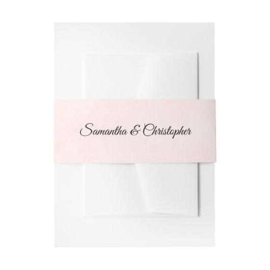 Bandeau De Faire-part Mariage rose pâle clair simple (Devant example)