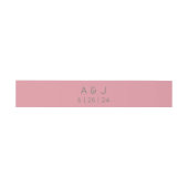 Bandeau De Faire-part Mariage rose pastel Retro (Plat)