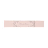 Bandeau De Faire-part Mariage rose rose carreau Art déco (Plat)