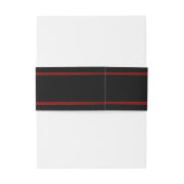 Bandeau De Faire-part Mariage rouge et noir (Dos Example)