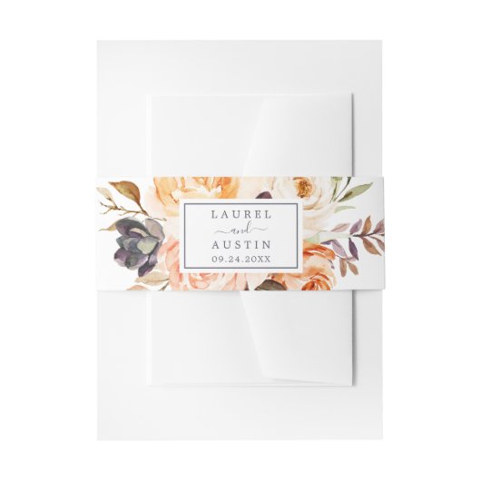 Bandeau De Faire-part Mariage Rustic Earth Florals (Devant example)