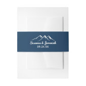 Bandeau De Faire-part Mariage Rustique Blue White Mountain (Devant example)