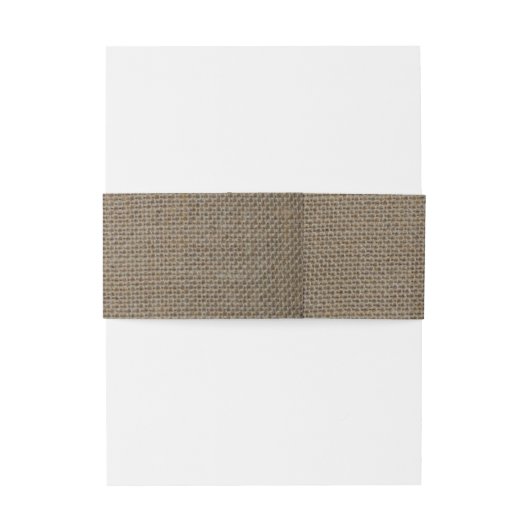 Bandeau De Faire-part Mariage Rustique Burlap (Dos Example)