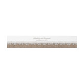 Bandeau De Faire-part Mariage rustique Burlap and White Lace (Plat)