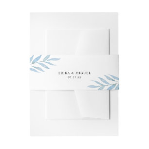 Bandeau De Faire-part Mariage rustique Dusty Bleu Botanique Élégant