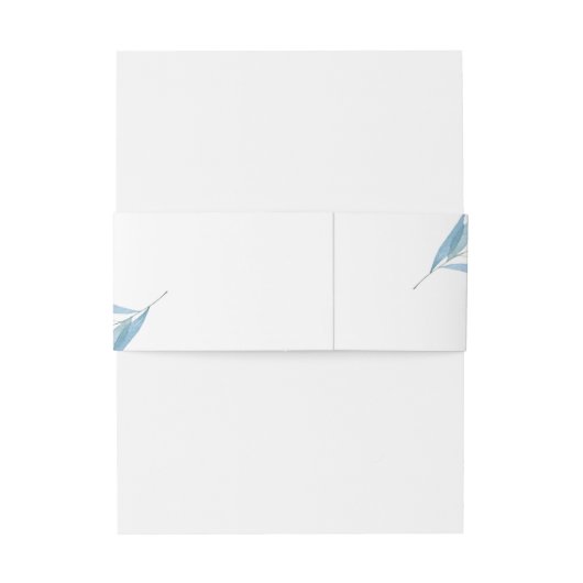 Bandeau De Faire-part Mariage rustique Dusty Bleu Botanique Élégant (Dos Example)