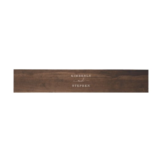 Bandeau De Faire-part Mariage rustique en bois (Plat)