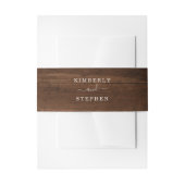 Bandeau De Faire-part Mariage rustique en bois (Devant example)