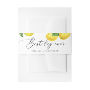 Bandeau De Faire-part Mariage rustique Lemon Grove   Citrus aquarelle