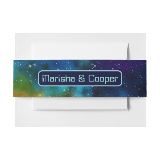 Bandeau De Faire-part Mariage Sci-Fi Galactique (Devant Example)