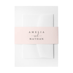Bandeau De Faire-part Mariage Script Peach Blush
