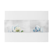 Bandeau De Faire-part Mariage Silver Dusty Blue Peony (Dos exemple)