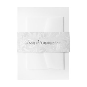 Bandeau De Faire-part Mariage Silver Satin Citation Invitation Bande de