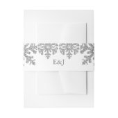 Bandeau De Faire-part Mariage Silver Winter Snowflake (Devant example)