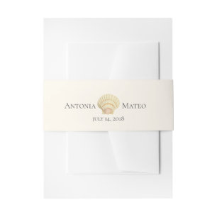 Bandeau De Faire-part Mariage simple coquille vintage