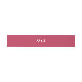 Bandeau De Faire-part Mariage simple de monogramme magenta simple (Plat)