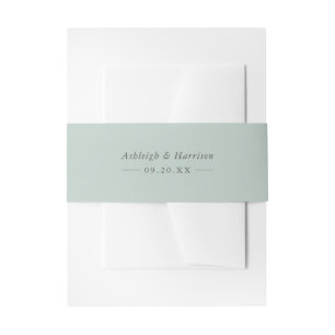 Bandeau De Faire-part Mariage simple de vert de ressort