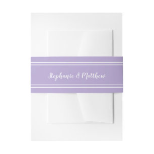 Bandeau De Faire-part Mariage Simple Élégant Minimaliste au Lavande