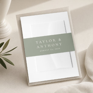 Bandeau De Faire-part Mariage Simple Élégant Minimaliste avec Noms