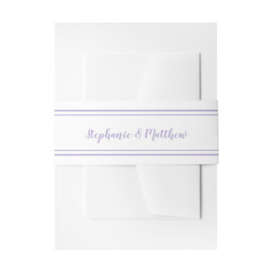 Bandeau De Faire-part Mariage Simple Élégant Moderne à la Lavande