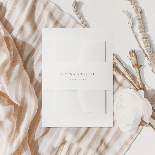 Bandeau De Faire-part Mariage simple moderne noir et blanc