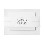 Bandeau De Faire-part Mariage simple noir et blanc (Devant Example)