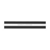 Bandeau De Faire-part Mariage simple noir et blanc chic (Plat)