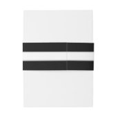 Bandeau De Faire-part Mariage simple noir et blanc chic (Dos Example)