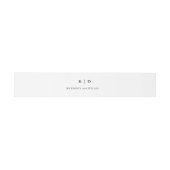 Bandeau De Faire-part Mariage simple noir et blanc élégant (Plat)